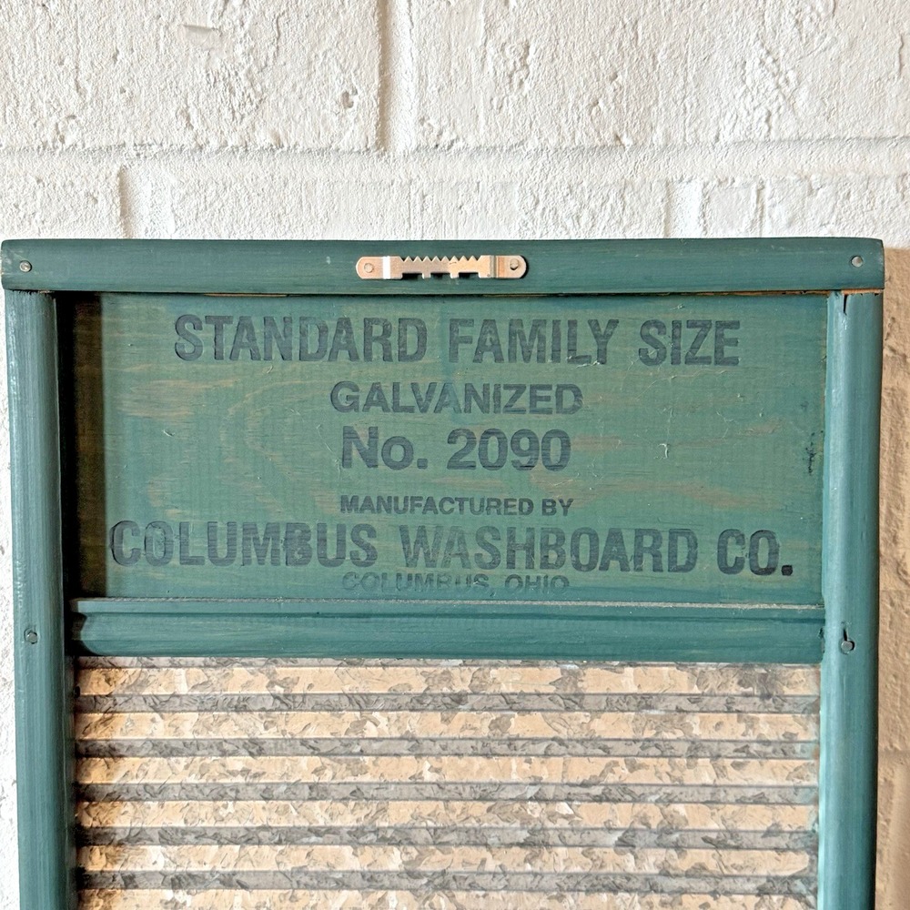 Vintage Washboard Wall Art Folk Cross Stitch 1989‎ House Magnets Cottage 24x12 - Picture 8 of 8